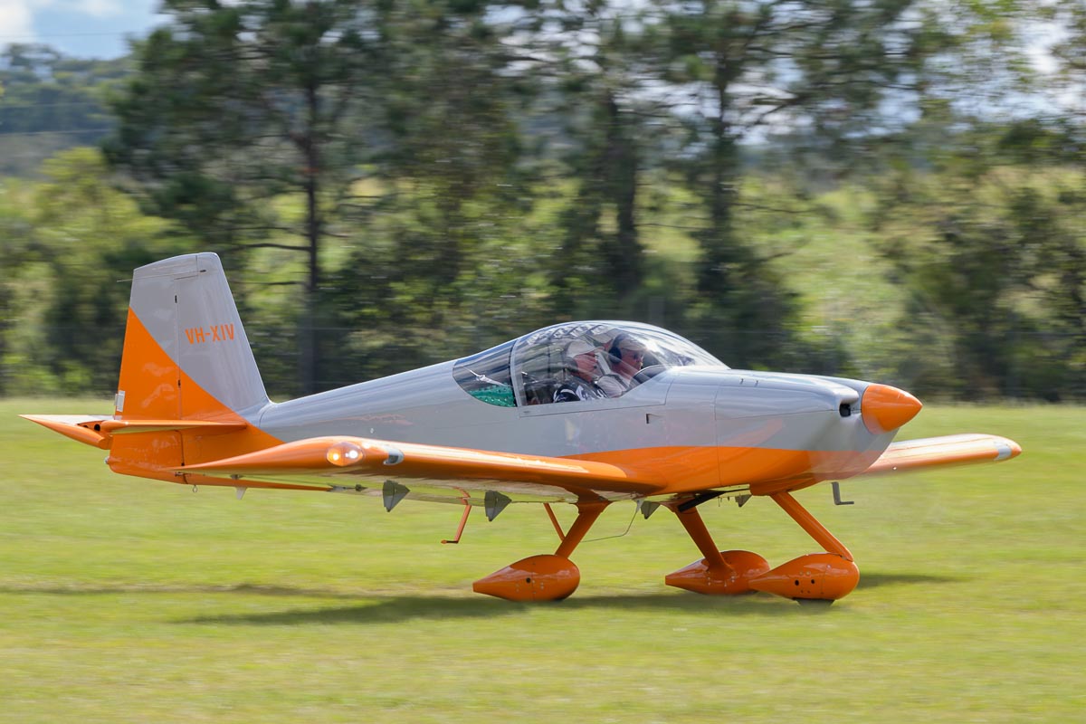 Van's Aircraft RV-14A VH-XIV taxiing at TAVAS GWFD 2018.