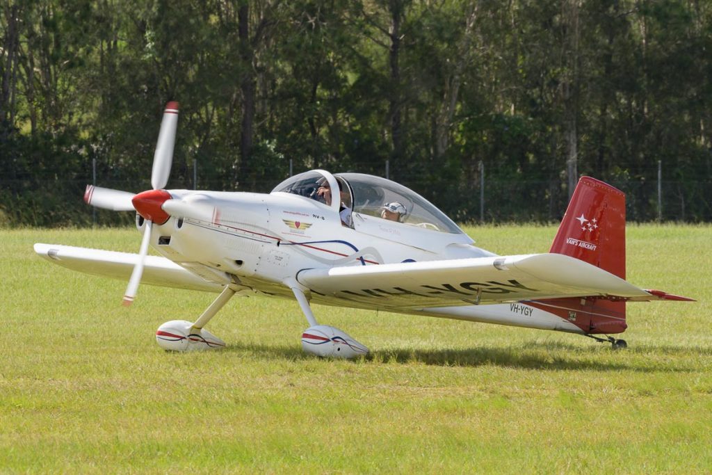 Van's Aircraft RV-8 VH-YGY taxiing at TAVAS GWFD 2018.
