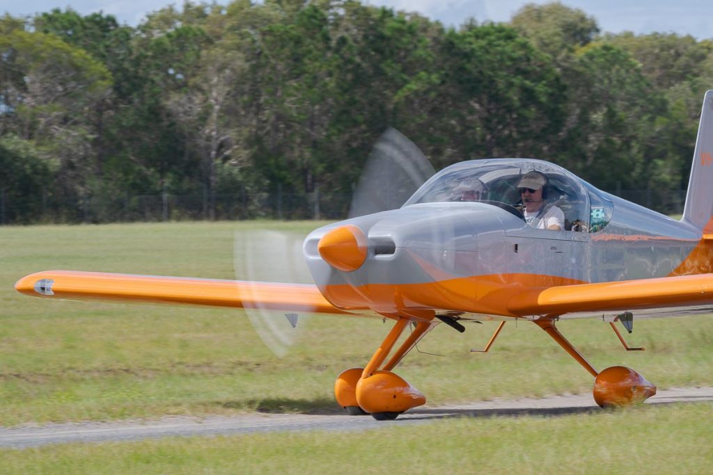 Van's Aircraft RV-14A VH-XIV taxiing at TAVAS GWFD 2018.