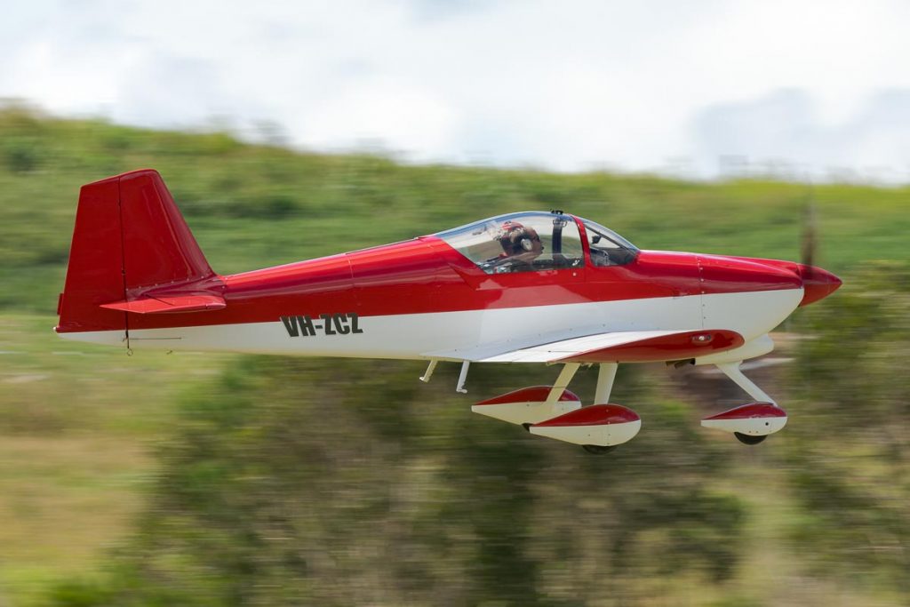 Van's Aircraft RV-6A VH-ZCZ taking off at TAVAS GWFD 2018.