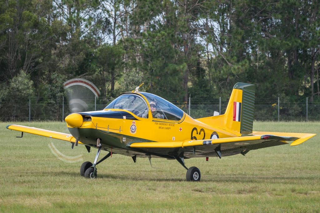 PAC CT/4A VH-CTQ taxiing at TAVAS GWFD 2018.