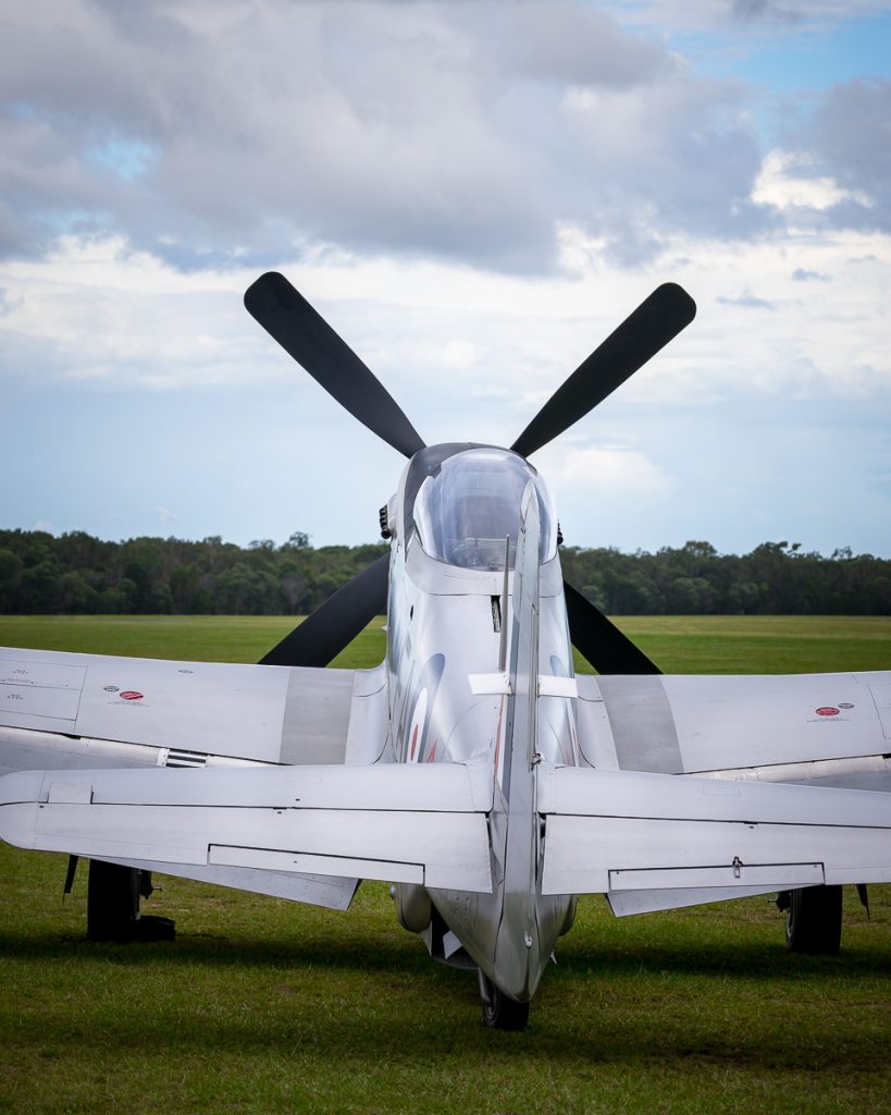 CAC CA-18 Mk21 Mustang "Snifter" VH-MFT on static display at TAVAS GWFD 2018.