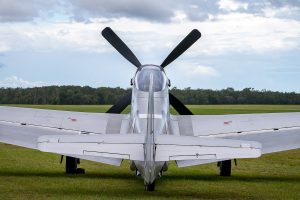 CAC CA-18 Mk21 Mustang "Snifter" VH-MFT on static display at TAVAS GWFD 2018.