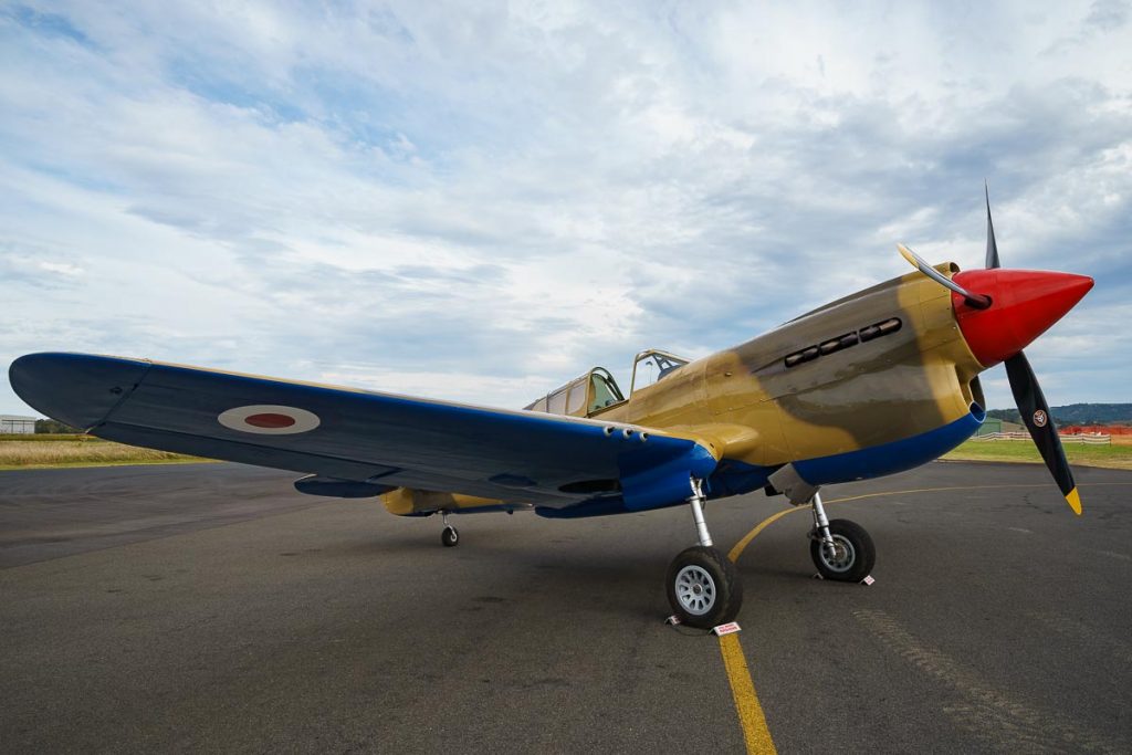 Curtiss P-40E Kittyhawk Mk IA VH-KTY in action at the Lismore Aviation Expo 2018 airshow.