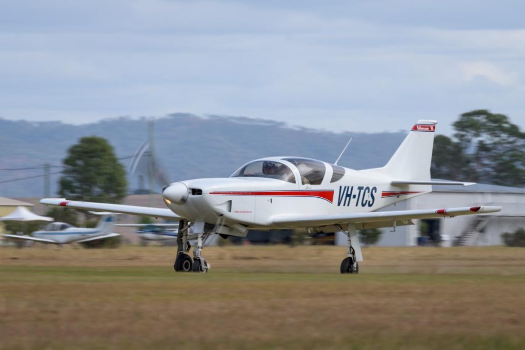Glassair III VH-TCS takes off at Red Thunder 2018 airshow.