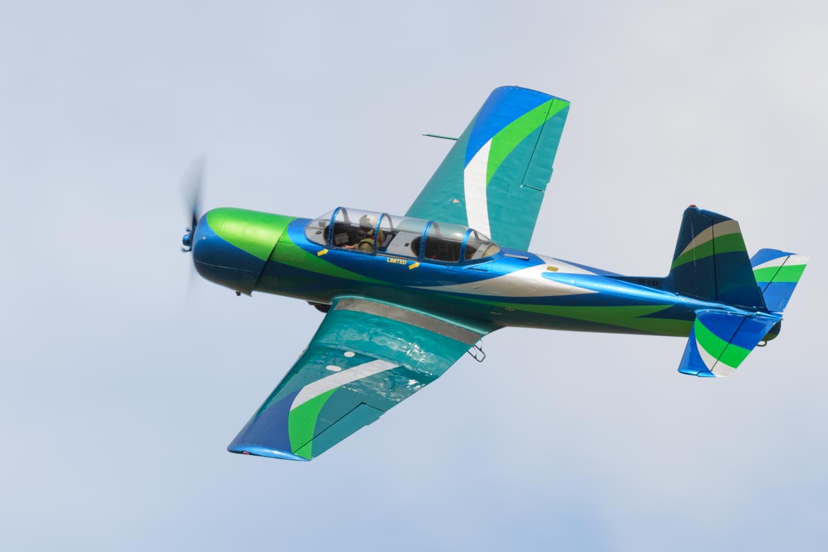 Nanchang CJ-6A VH-XXK in action at Red Thunder 2018 airshow.