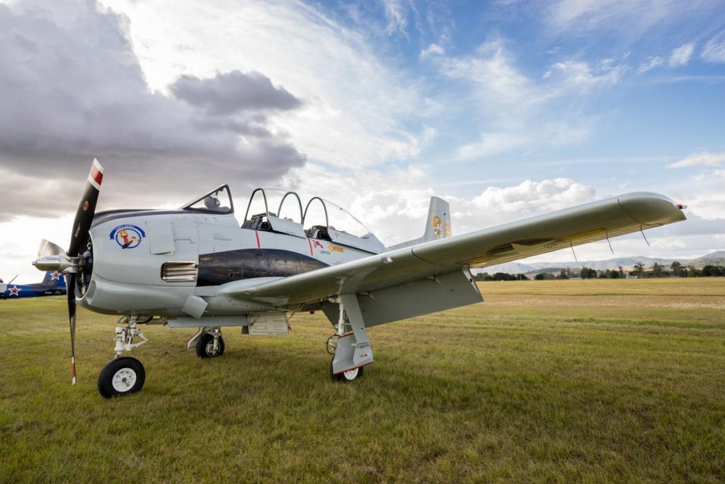 North American T-28A VH-VBT at Red Thunder 2018.