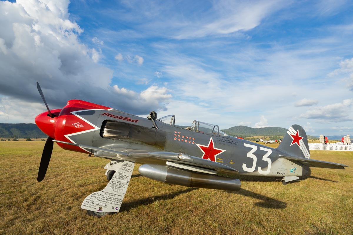 Yak-3UPW VH-YOV "Steadfast" at Red Thunder 2018 airshow.