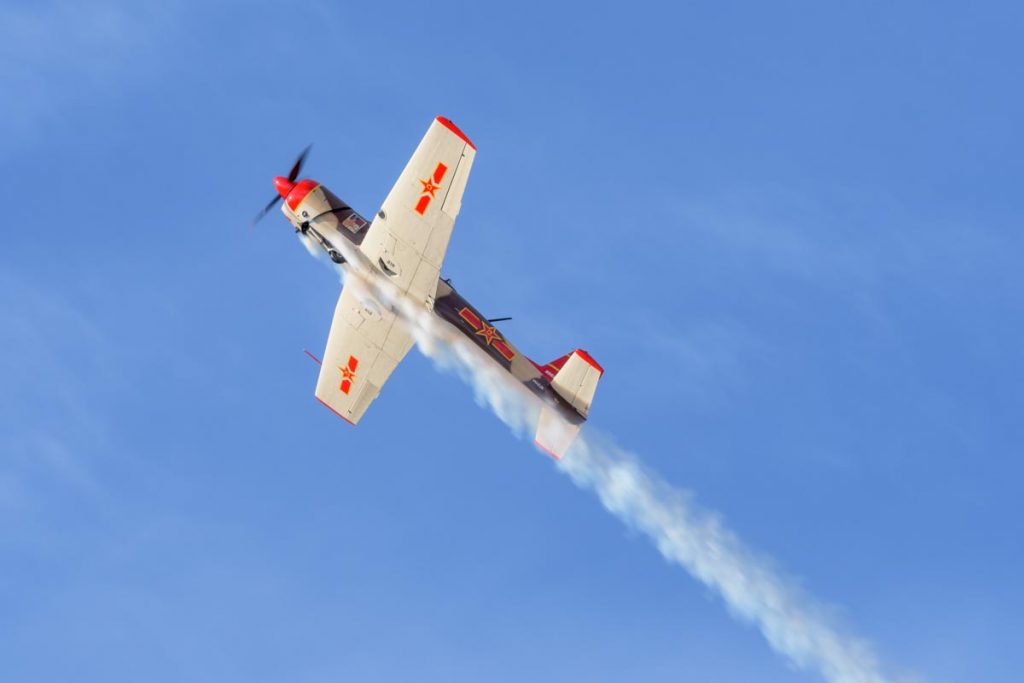 Nanchang CJ-6A VH-CJX "China Doll" in action at Red Thunder 2018 airshow.