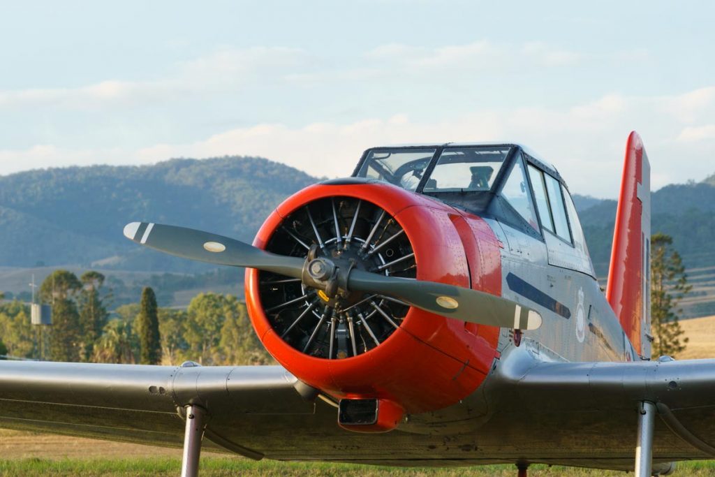 CAC CA-25 Winjeel VH-OPJ in action at Red Thunder 2018 airshow.