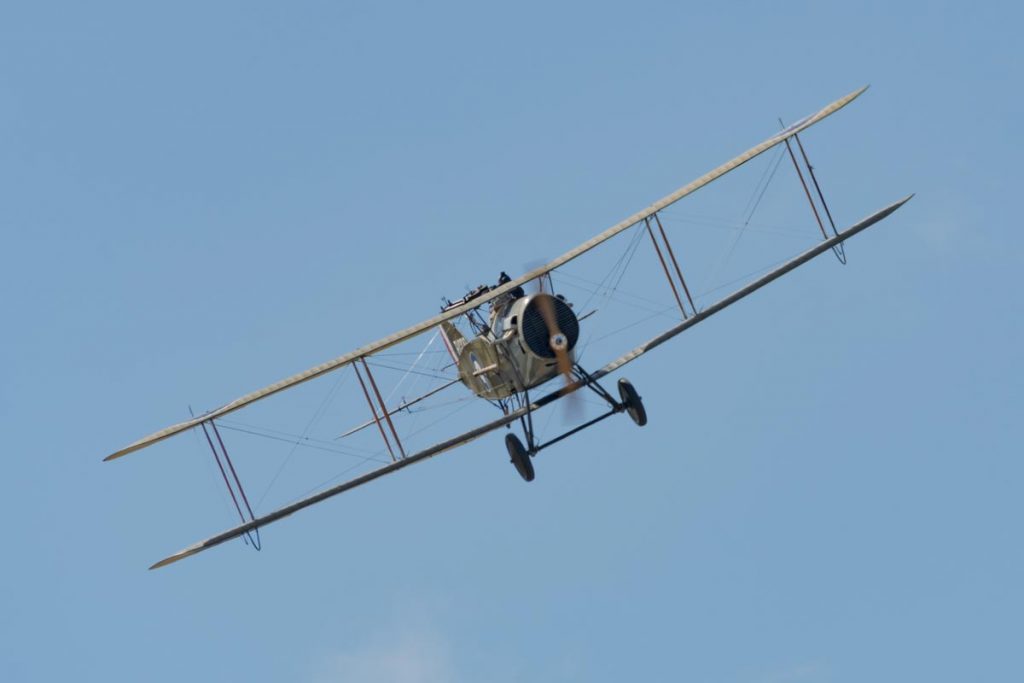 Bristol F.2B VH-IIZ in flight at Red Thunder Airshow 2018.