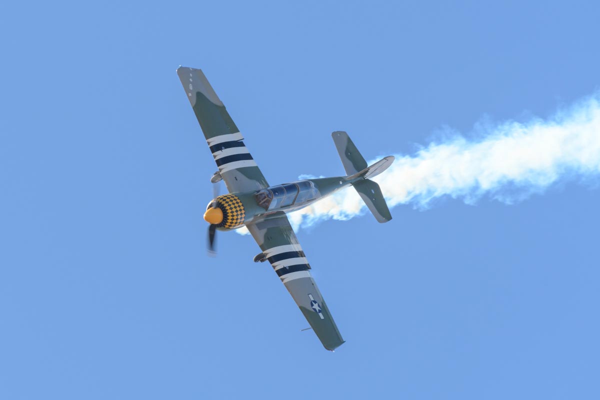 Yakovlev Yak-52 VH-YRO in action at Red Thunder 2018 airshow.