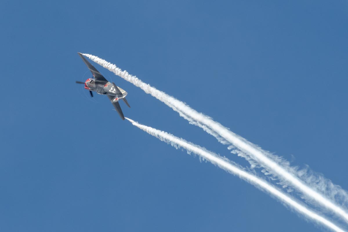 Yakovlev Yak-3UPW VH-YOV "Steadfast" during its display at Red Thunder 2018 airshow.