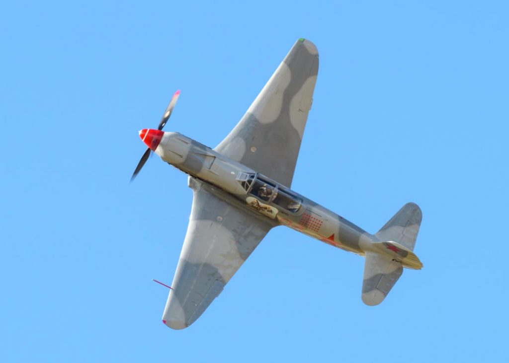 Yakovlev Yak-9UM VH-YIX during its flying display at Red Thunder 2018 airshow.