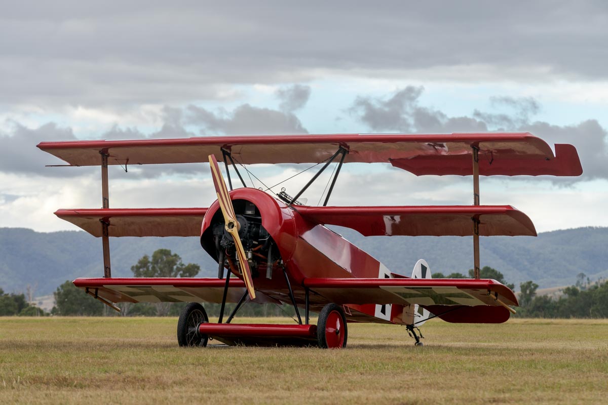 Fokker DR.I VH-FXP at Red Thunder 2018 airshow.