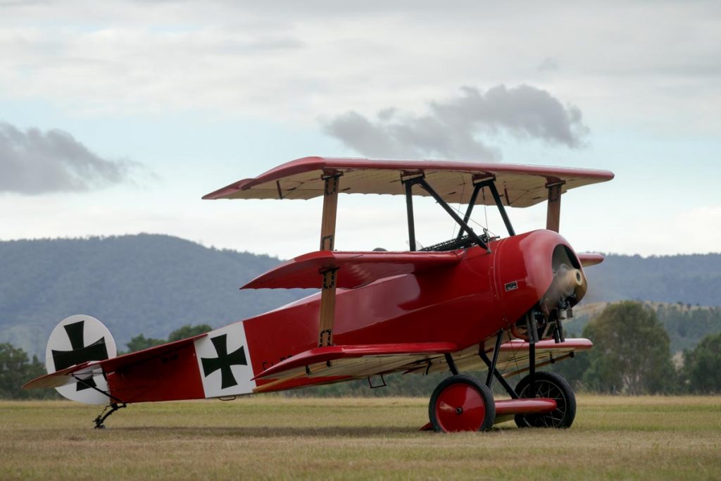 Fokker DR.I VH-FXP at Red Thunder 2018 airshow.