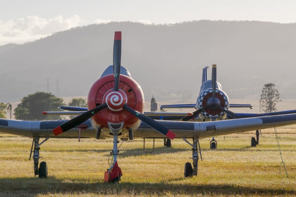 Nanchang CJ-6A VH-NNG "Madam Chang" at sunrise.