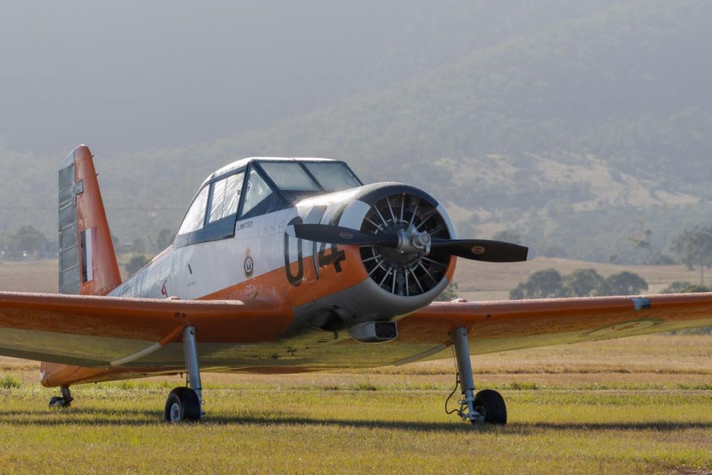 CAC CA-25 Winjeel VH-NSJ at sunrise.