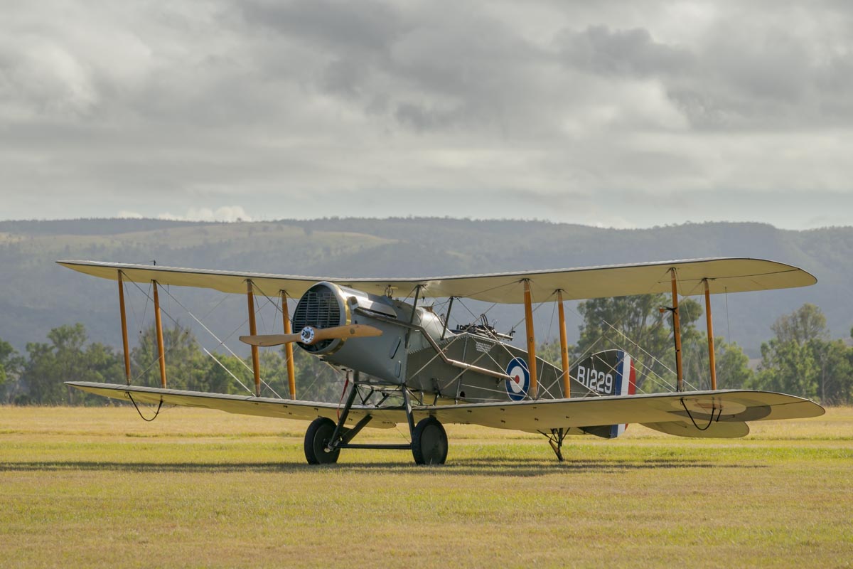 Bristol F.2B VH-IIZ at Red Thunder Airshow 2018.