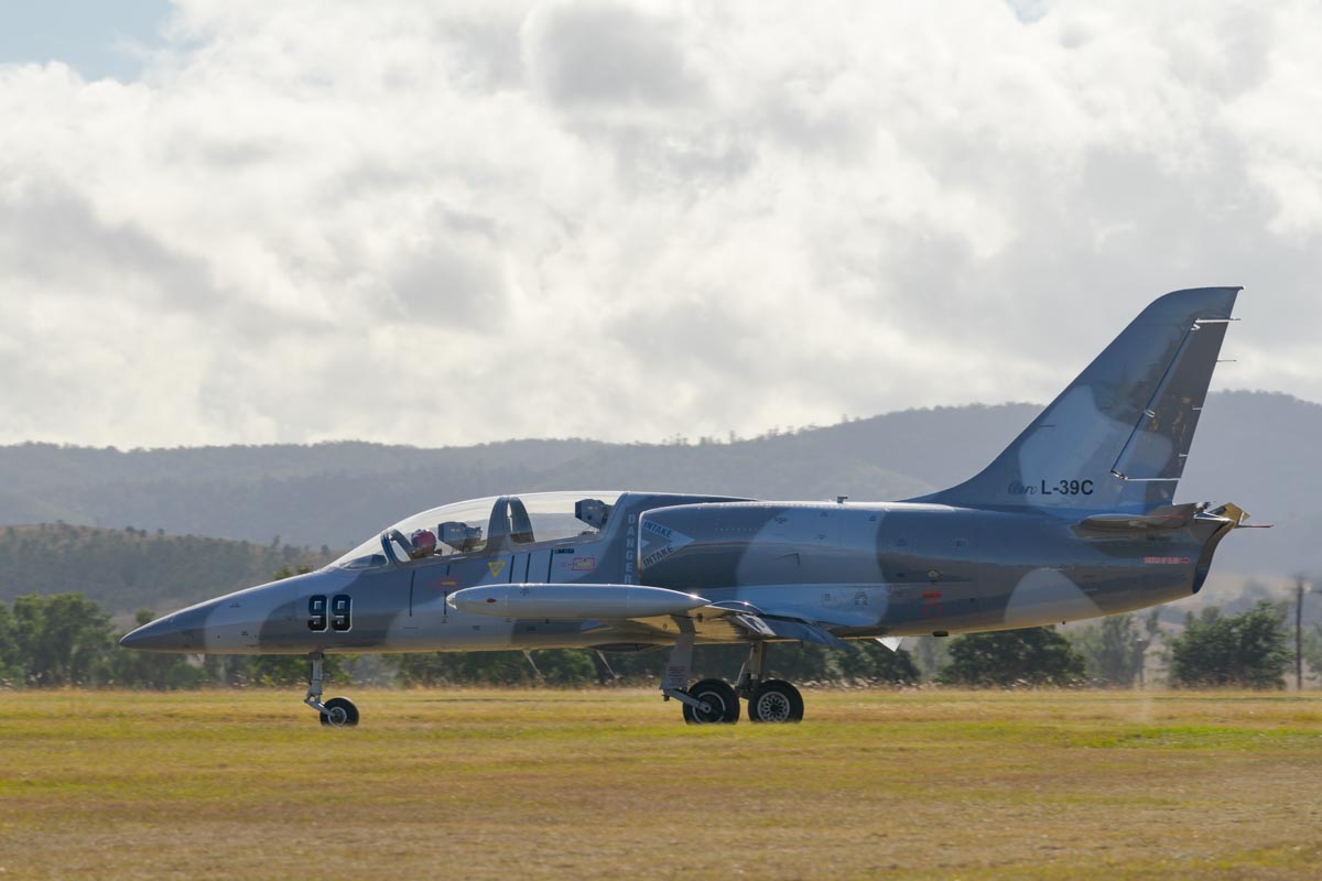Aero L-39C Albatros VH-UKR in action at Red Thunder 2018 airshow.