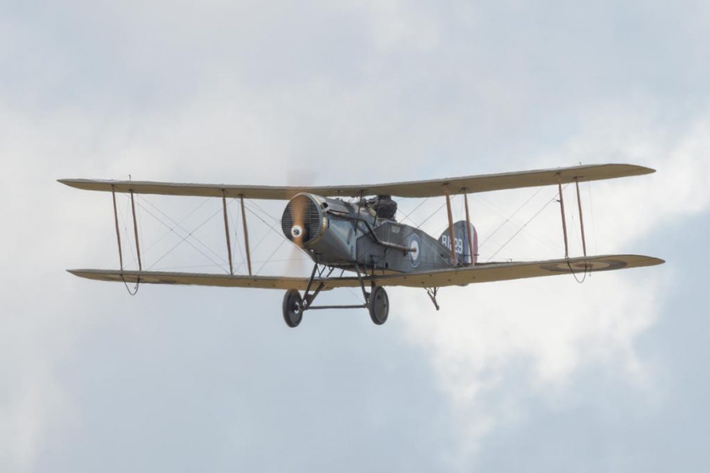 Bristol F.2B VH-IIZ in flight at Red Thunder Airshow 2018.