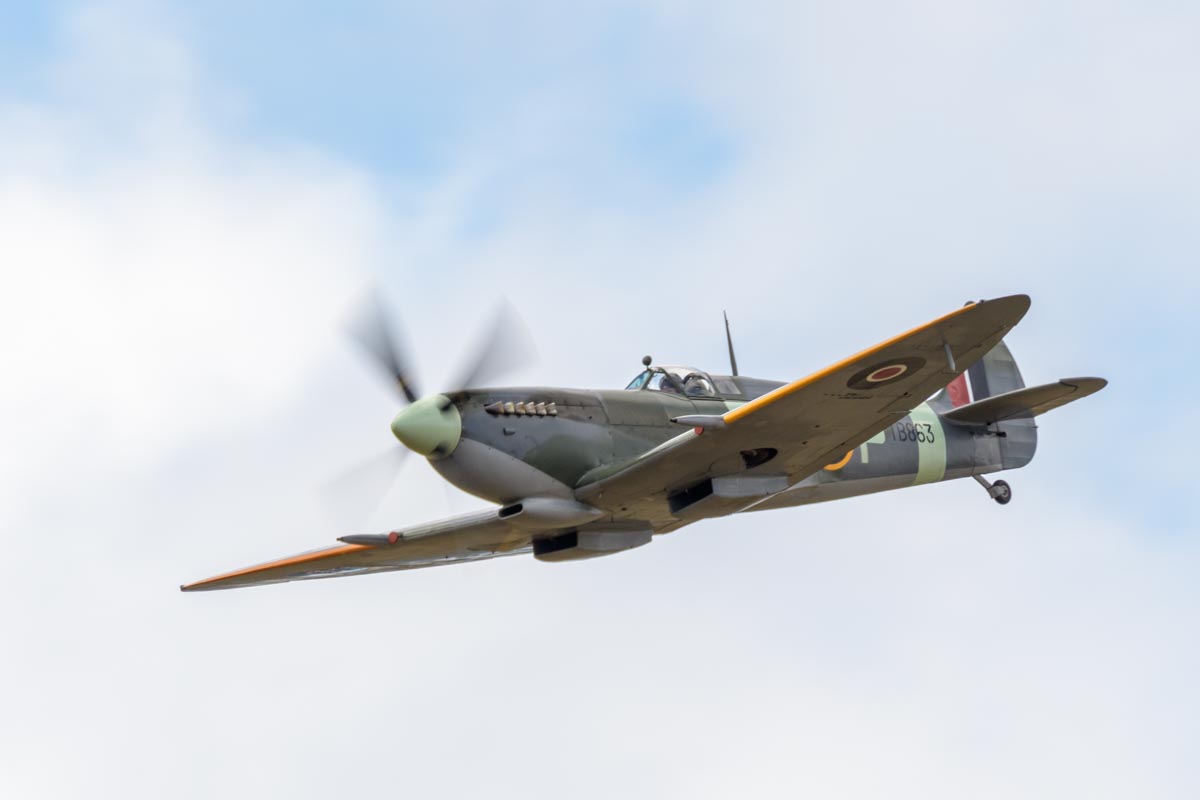 Supermarine Spitfire Mk XVI VH-XVI during its flying display at Red Thunder Airshow 2018.