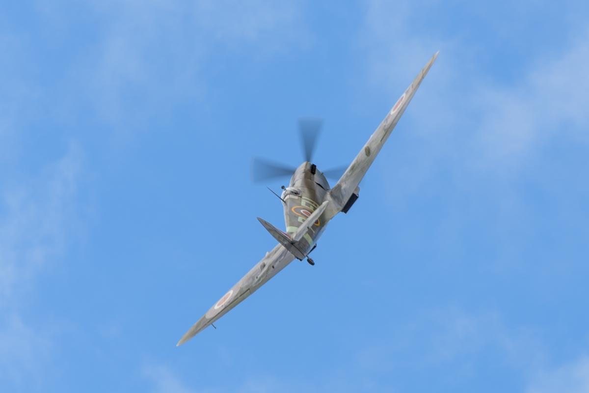 Supermarine Spitfire Mk XVI VH-XVI during its flying display at Red Thunder Airshow 2018.