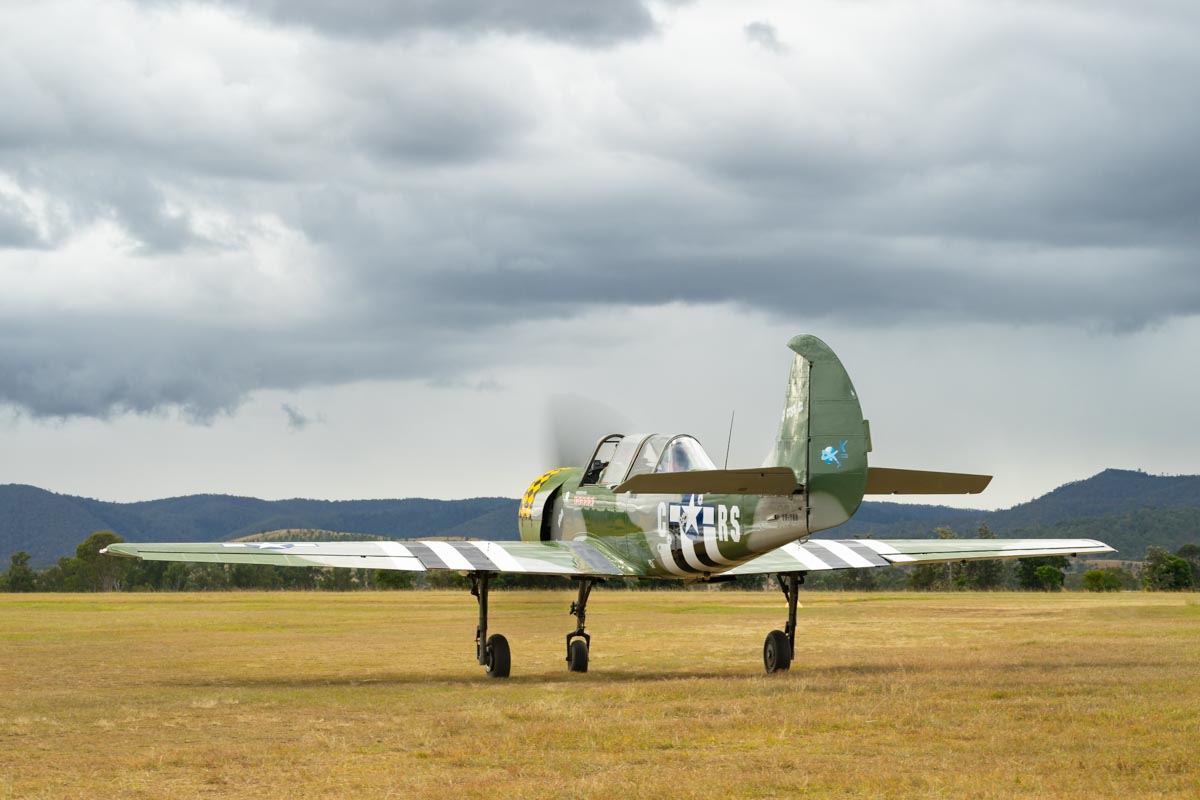 Yakovlev Yak-52 VH-YRO in action at Red Thunder 2018 airshow.