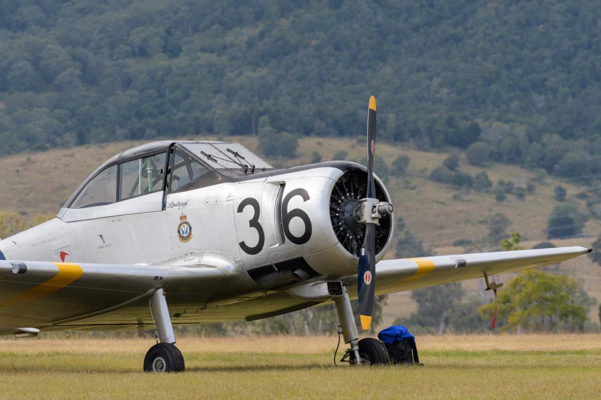 CAC CA-25 Winjeel VH-WIJ in action at Red Thunder 2018 airshow.