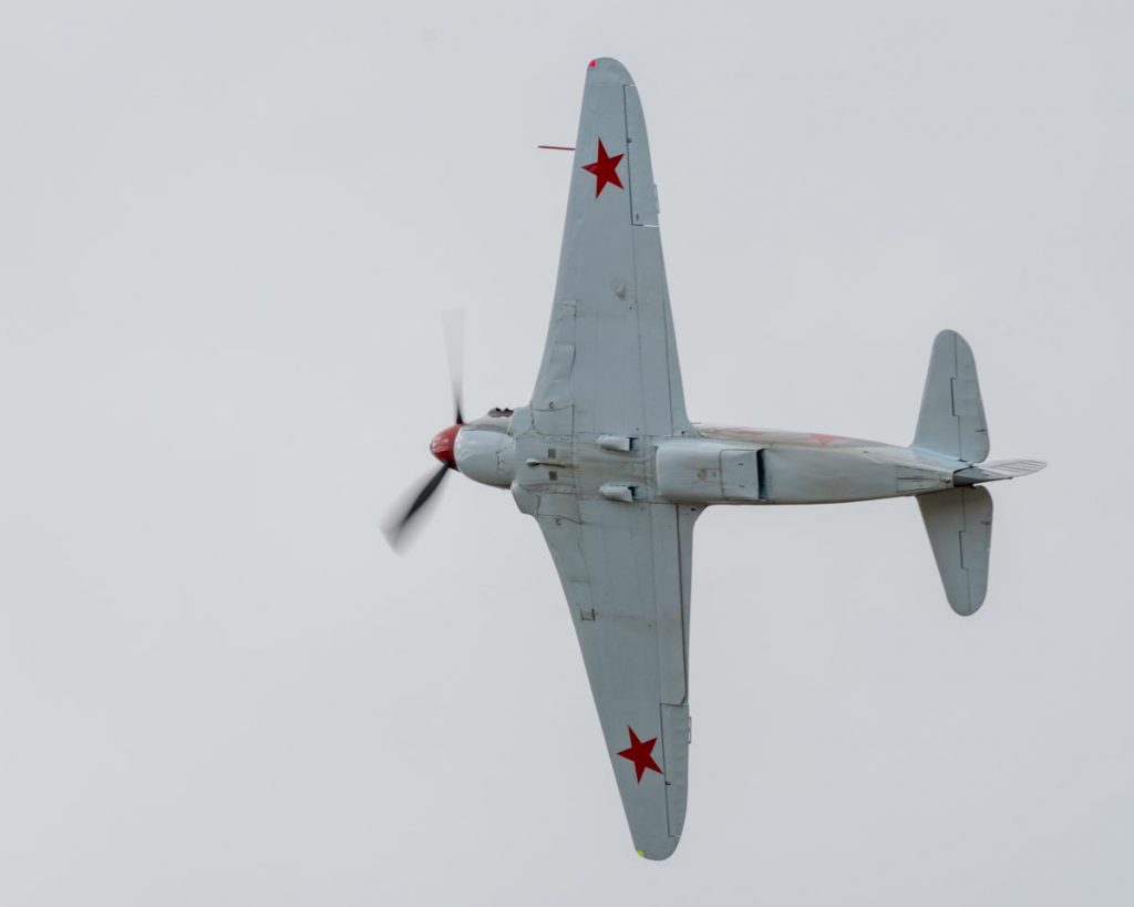 Yakovlev Yak-9UM VH-YIX during its flying display at Red Thunder 2018 airshow.