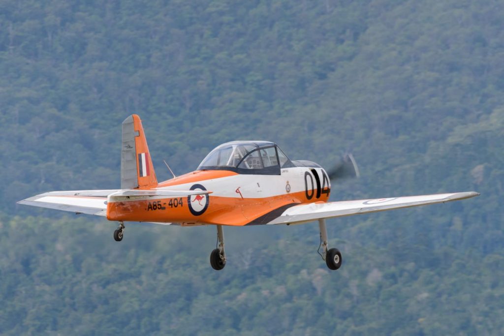 CAC CA-25 Winjeel VH-NSJ in action at Red Thunder 2018 airshow.