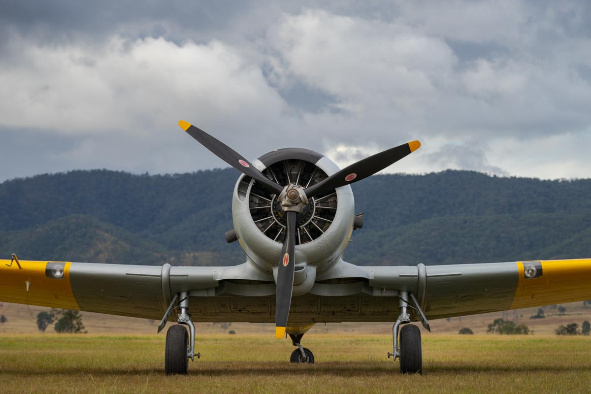 CAC CA-16 Wirraway VH-MFW parked at Red Thunder 2018 airshow.