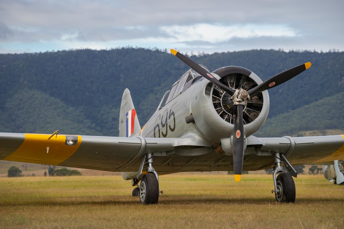 CAC CA-16 Wirraway VH-MFW parked at Red Thunder 2018 airshow.
