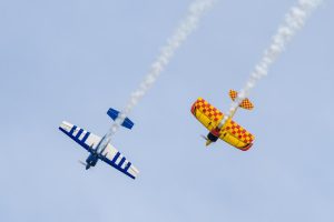 Paul Bennet Airshows WolfPitts Pro VH-PVB and Rebel 300 VH-TBN performing their aerobatic display at Lismore Aviation Expo 2018 public airshow.