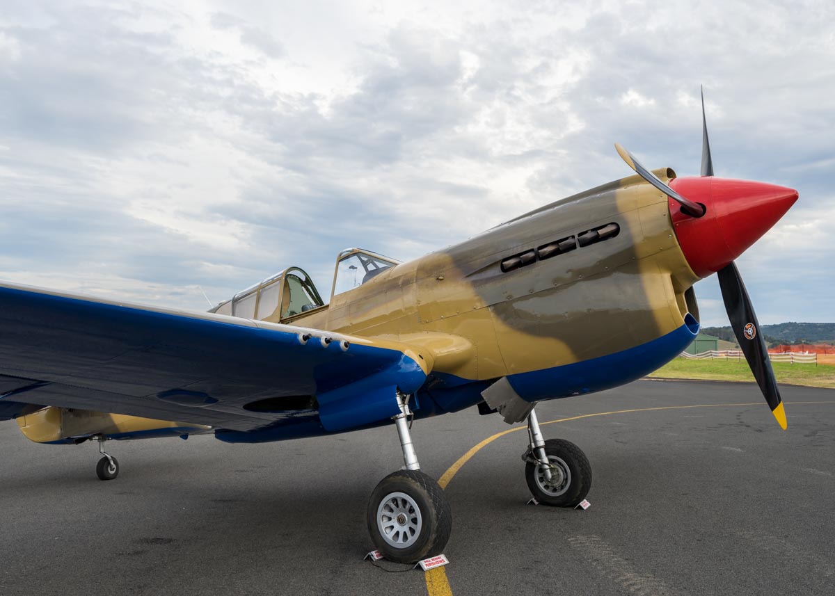 Curtiss P-40E Kittyhawk Mk IA VH-KTY at the Lismore Aviation Expo 2018 airshow.
