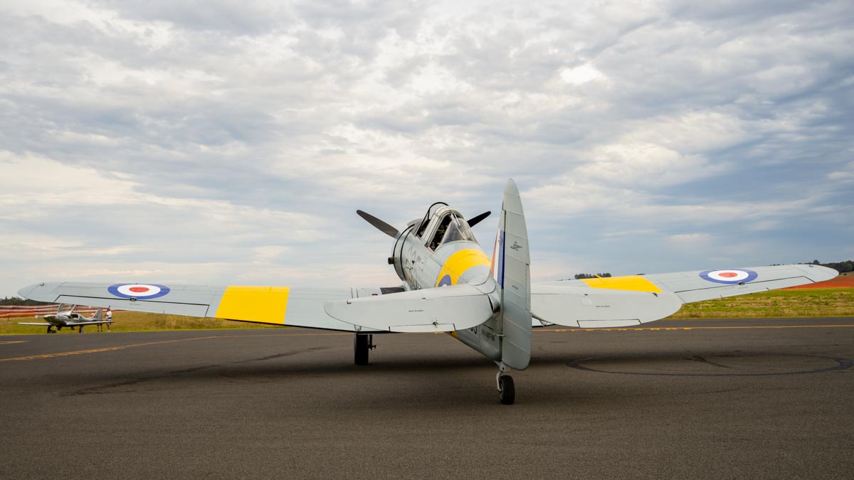 CAC CA-16 Wirraway VH-MFW parked at Lismore Aviation Expo 2018 airshow.