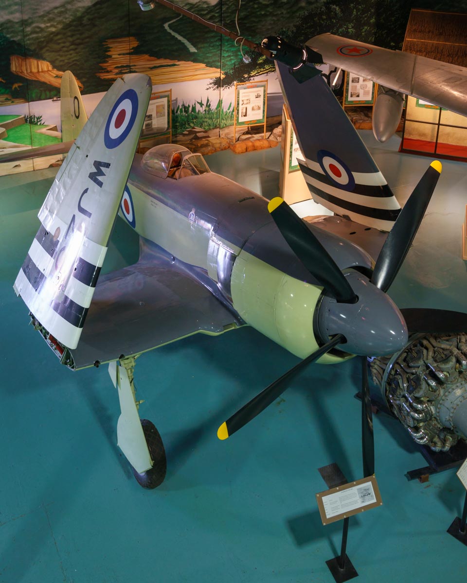 Hawker Sea Fury FB.11 WJ231 on display at the Royal Navy Fleet Air Arm Museum.