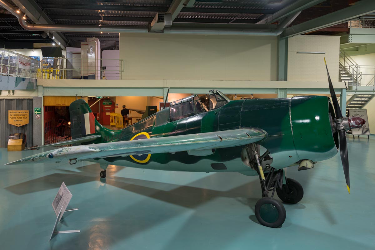 Grumman Martlet (Wildcat) Mk I AL246 on display at the Royal Navy Fleet Air Arm Museum.