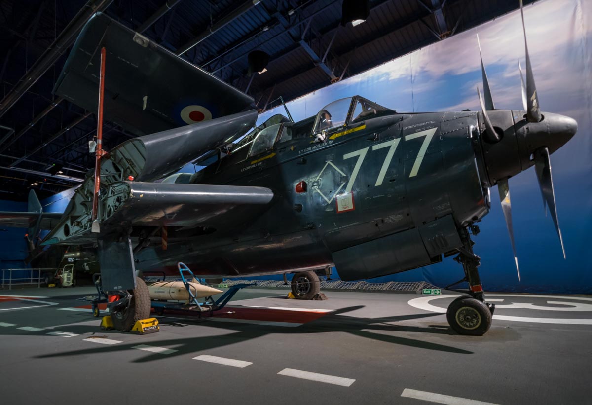 Fairey Gannet COD.4 XA466 on display on display at the Royal Navy Fleet Air Arm Museum.