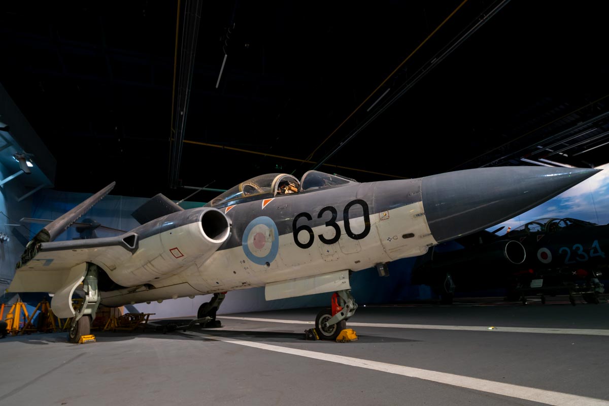 Blackburn Buccaneer S.1 XN957 on display at the Royal Navy Fleet Air Arm Museum.