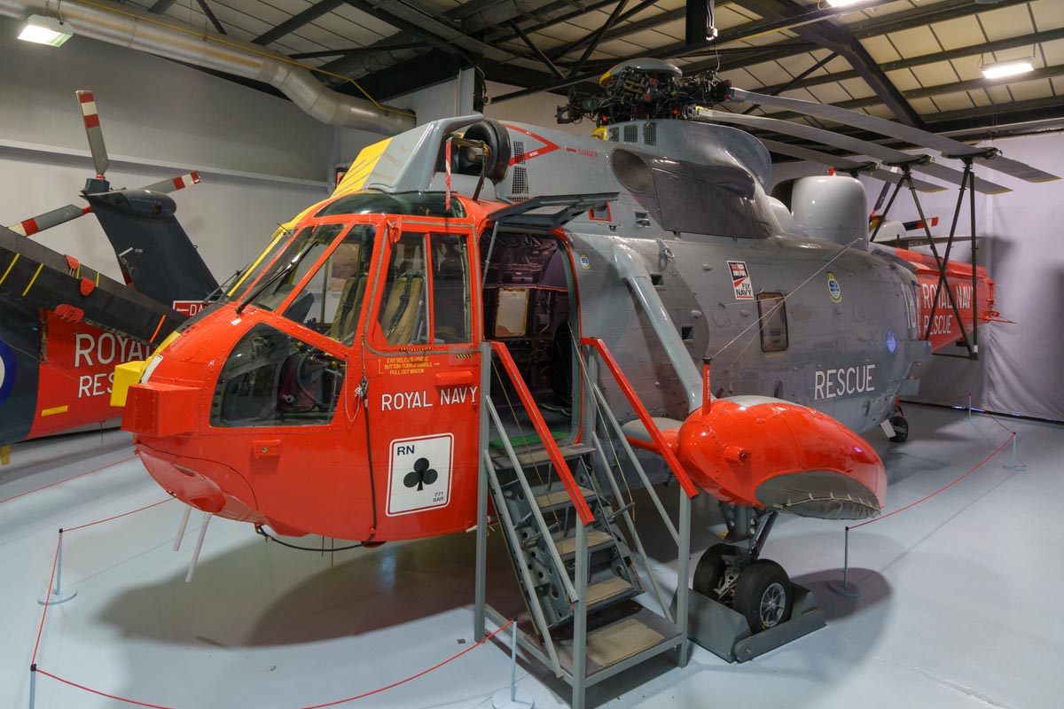 Westland Sea King HAS.6 XV663 on display at the Royal Navy Fleet air Arm Museum.