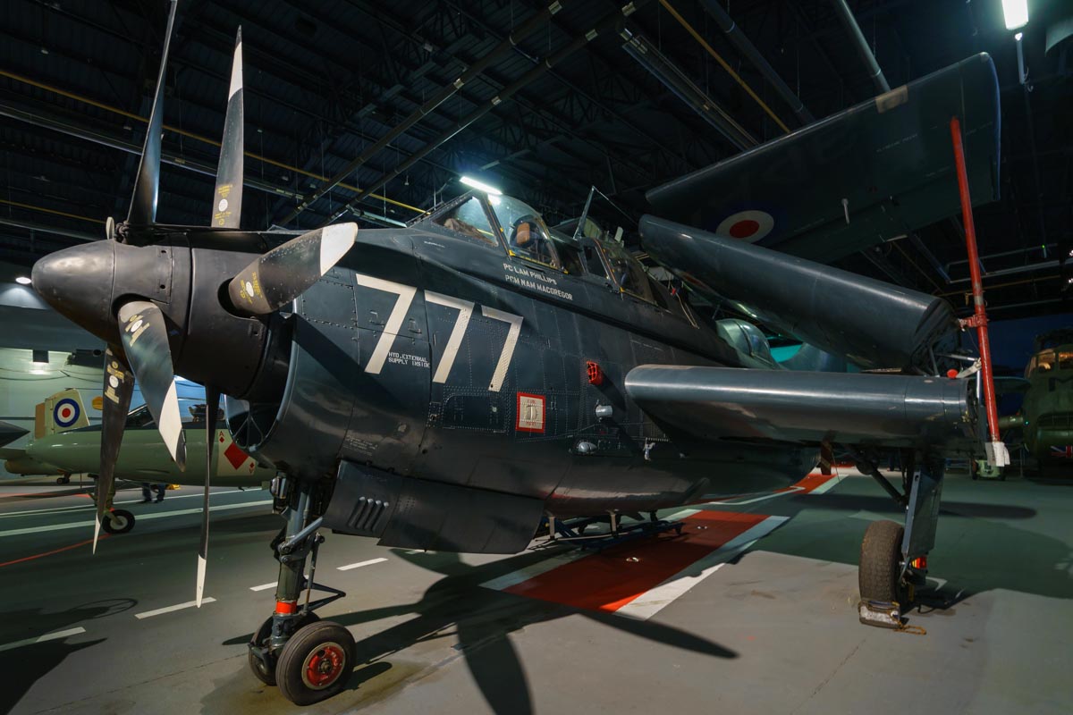 Fairey Gannet COD.4 XA466 on display at the Royal Navy Fleet Air Arm Museum.