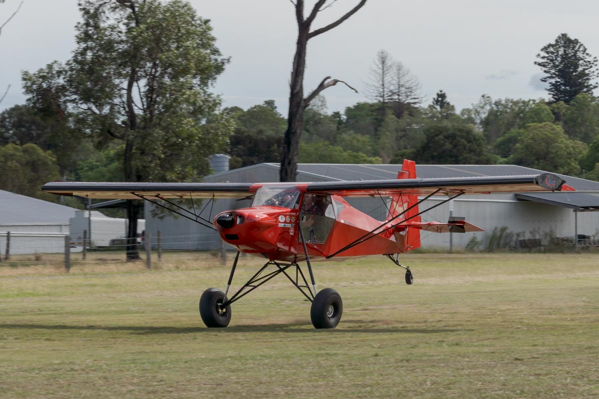 Just Aircraft SuperSTOL 19-8831 takes off at the Airsport Qld breakfast fly-in.