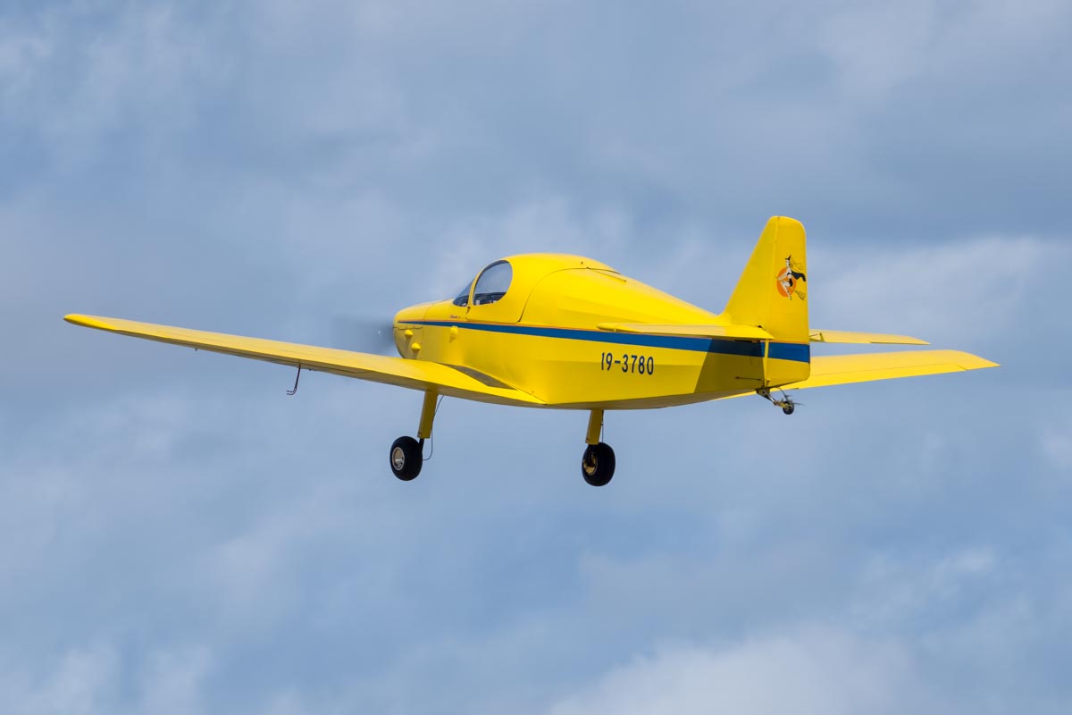 Jarvis Minicab 19-3780 takes off at the Airsport Qld breakfast fly-in.