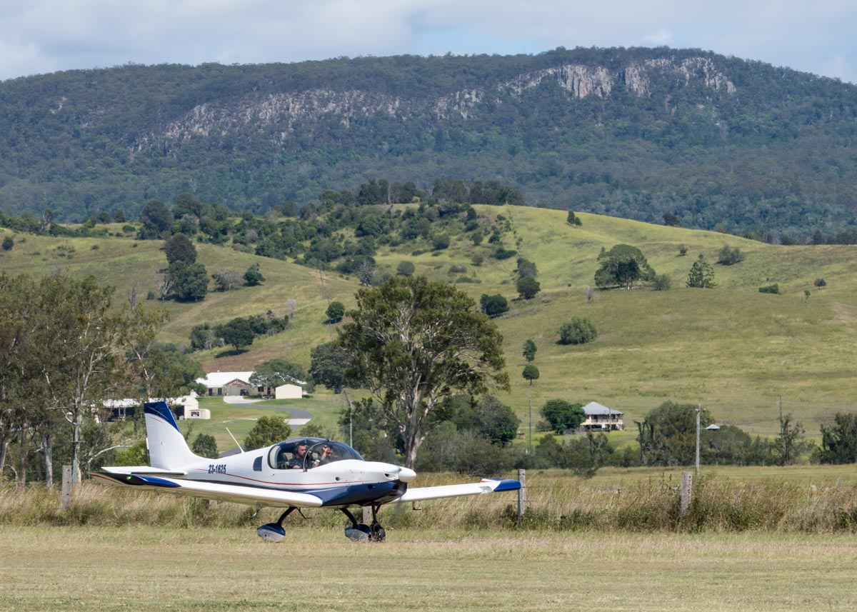 Aircraft Factory Sling 2 23-1625 taxiing at the Airsport Qld breakfast fly-in.